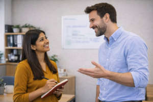 Gesprek tussen collega's